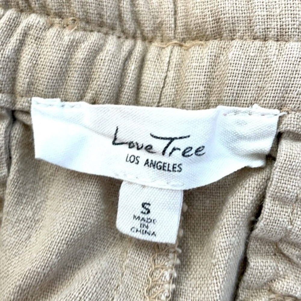 SOLD ❤️ LOVE TREE | Women’s Tan LOVE TREE Tie Drawstring Shorts Size Small - Picture 2 of 4